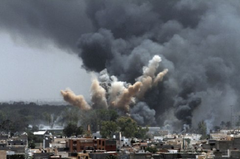 Una de las tantas imágenes divulgadas durante la invasión a Libia